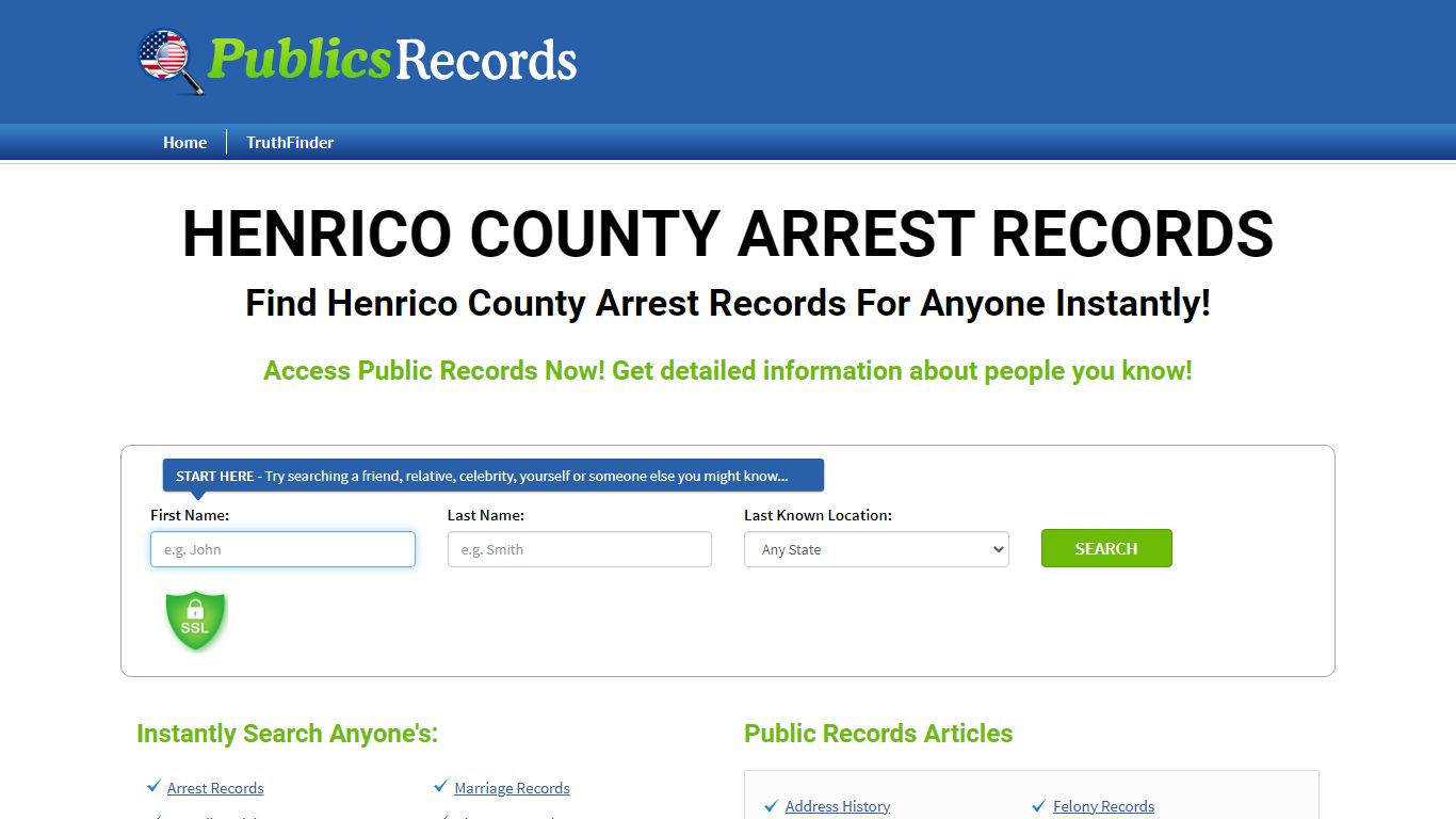 Find Henrico County Arrest Records For Anyone Instantly!